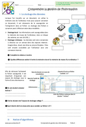 Comprendre la gestion de l'information - Exercices : 8ème Harmos - PDF à imprimer