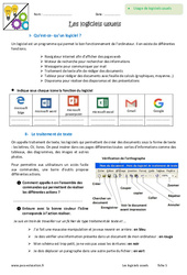 Logiciels usuels - Exercices : 8ème Harmos - PDF à imprimer