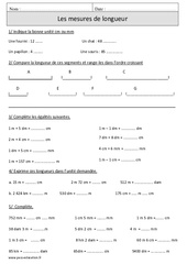 Mesures de longueur - Exercices corrigés - Mesures - Mathématiques : 6ème Harmos - PDF à imprimer