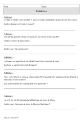 Fractions - Problèmes - Exercices corrigés - Mathématiques : 6ème Harmos - PDF à imprimer