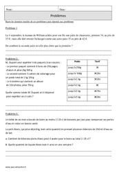 Supprimer les données inutiles - Problèmes - Exercices corrigés - Mathématiques : 6ème Harmos - PDF à imprimer