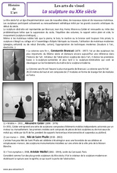 Sculpture - Arts du visuel - Histoire des arts - XXème siècle : 7ème Harmos - PDF à imprimer