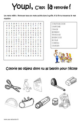 Jeux éducatifs - Rentrée : 4ème Harmos - PDF à imprimer