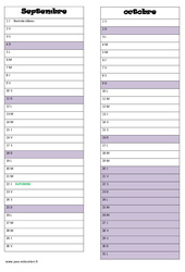 Calendrier bimensuel - Outils pour la classe : 5ème, 6ème, 7ème Harmos - PDF à imprimer