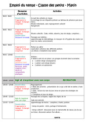 Emploi du temps - Outils de la rentrée - PDF à imprimer