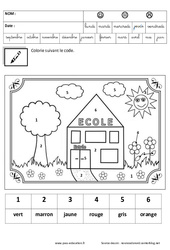 Coloriage magique - Jeux de la rentrée : 1ère, 2ème Harmos - PDF à imprimer