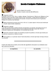 Recette de gâteau araignée - Halloween - Texte prescriptif : 5ème, 6ème, 7ème Harmos - PDF à imprimer