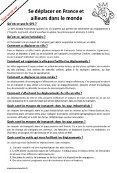 Comment se déplacer en France et ailleurs dans le monde ? : 7ème Harmos - PDF à imprimer