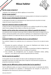 Comment mieux habiter et améliorer son cadre de vie ? : 7ème Harmos - PDF à imprimer