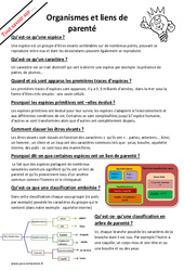 Qu’est - ce qu’une espèce et un caractère ? : 6ème, 7ème Harmos - PDF à imprimer