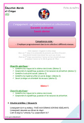 Séquence - Fiche de préparation Garantir sa sécurité - Savoir alerter - Séquence - Fiche de préparation : 5ème Harmos - PDF à imprimer