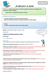 Découvrir le clavier - Séquence - Fiche de préparation : 5ème, 6ème, 7ème Harmos - PDF à imprimer