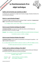 Comment fonctionne un objet ? : 8ème Harmos - PDF à imprimer