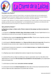 Charte de la Laïcité - Documents - Questionnaire - Correction : 5ème, 6ème, 7ème Harmos - PDF à imprimer