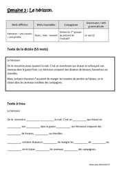 Verbes du 1er groupe au présent de l’indicatif - Le son [z] - Dictée préparée - A trous : 5ème Harmos - PDF à imprimer