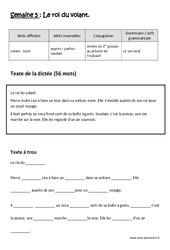 Verbes du 1er groupe au présent de l’indicatif - Le son [wa] - Dictée préparée - A trous : 5ème Harmos - PDF à imprimer