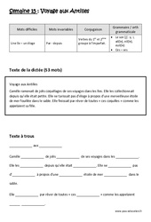 Verbes du 1er ème  groupe à l’imparfait - Le son j - Fiches y, i, ail(le), eil(le), euil(le) - Ces - ses - Dictée préparée - A trous : 5ème Harmos - PDF à imprimer