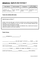 Exercice Quel air pour ce futur - Dictée préparée 10 - A trous : 6ème Harmos - Cycle 3 - PDF à imprimer