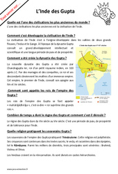 Qu'est - ce que l’Inde des Gupta ? : 8ème Harmos - PDF à imprimer