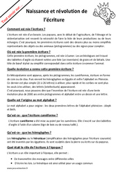 Comment est née l’écriture ? : 8ème Harmos - PDF à imprimer