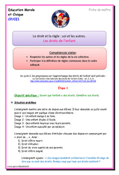 Les droits de l’enfant - Séquence - Fiche de préparation : 3eme, 4ème Harmos - PDF à imprimer