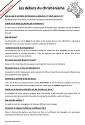 Question - Réponse ? Comment est né le christianisme ? : 8ème Harmos - PDF à imprimer