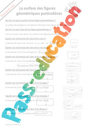 Quelle est la formule de l’aire d’un disque ? : 8ème Harmos - PDF à imprimer