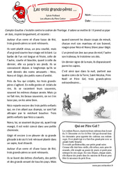 Les trois grands - pères - Conte de noël + Questionnaire : 5ème, 6ème, 7ème Harmos - PDF à imprimer