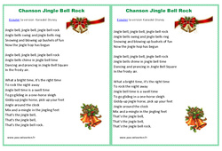 Jingle bells rock - Chanson de Noël : 3eme, 4ème, 5ème, 6ème, 7ème Harmos - PDF à imprimer