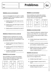 Problèmes - Additions - Soustractions - Calculs : 8ème Harmos - PDF à imprimer