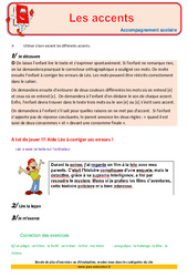 Accents - Soutien scolaire - Aide aux devoirs : 6ème Harmos - PDF à imprimer