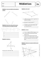 Médiatrices - Exercices corrigés - Géométrie : 8ème Harmos - PDF à imprimer