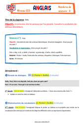 Pets - Anglais - The Vadrouille Family - My English Pass : 5ème Harmos - PDF à imprimer