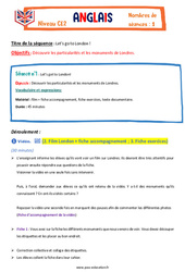Visite de Londres - Let’s go to London ! - Anglais - The Vadrouille Family - My English Pass : 5ème Harmos - PDF à imprimer