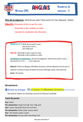 What do you want ? How much is it? Can I help you?  Clothes - Anglais - The Vadrouille Family - My English Pass : 6ème Harmos - PDF à imprimer