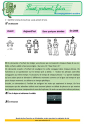 Passé, présent et futur - Soutien scolaire - Aide aux devoirs : 6ème Harmos - PDF à imprimer