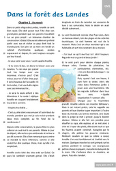 Dans la forêt des Landes - Récit - Lecture : 6ème Harmos - PDF à imprimer