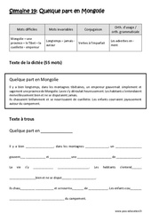 Exercice Verbes à l’imparfait - Adverbes en - ment - Dictée préparée 19 - A trous : 6ème Harmos - Cycle 3 - PDF à imprimer