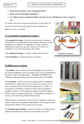 Utilisation des métaux dans la vie quotidienne - Cours - Physique - Chimie : 11ème Harmos - PDF à imprimer