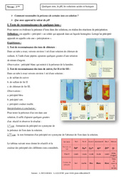 Quelques ions, le pH, les solutions acides et basiques - Cours - Physique - Chimie : 11ème Harmos - PDF à imprimer