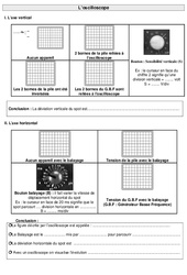 Oscilloscope - Document de TP à remplir - Physique - Chimie : 11ème Harmos - PDF à imprimer