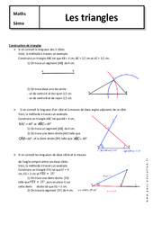 Triangles - Cours - Géométrie : 9eme Harmos - PDF à imprimer