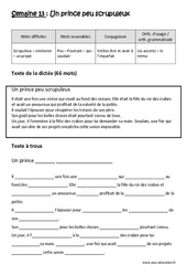 Exercice Un prince peu scrupuleux - Verbes être et avoir à l’imparfait - Accents - le tréma - Dictée préparée - A trous : 7ème Harmos - Cycle 3 - PDF à imprimer