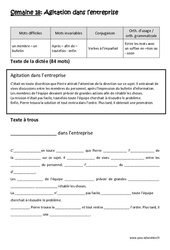 Exercice Agitation dans l'entreprise - Verbes à l’imparfait - Ecrire les mots avec un suffixe en - tion ou - ssion - Dictée préparée - A trous : 7ème Harmos - Cycle 3 - PDF à imprimer