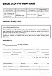 Exercice Un drôle de petit homme - Verbes à l’imparfait - Adjectifs de couleur - Dictée préparée - A trous : 7ème Harmos - Cycle 3 - PDF à imprimer