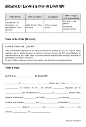 Verbes au passé simple - Voix active - Voix passive - Homonyme - Fiches cour - cours - court - Dictée préparée - A trous : 7ème Harmos - PDF à imprimer