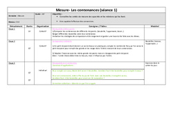 Mesures - Contenances - Fiche de préparation - Mathématiques : 5ème Harmos - PDF à imprimer