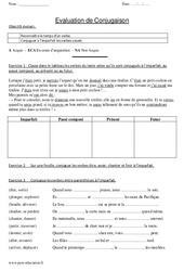 Imparfait - Examen Evaluation : 5ème Harmos - PDF à imprimer