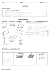 Solides - Examen Evaluation : 5ème Harmos - PDF à imprimer