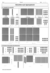 Dénombrer par regroupement - Exercices corrigés - Numération : 4ème, 5ème Harmos - PDF à imprimer